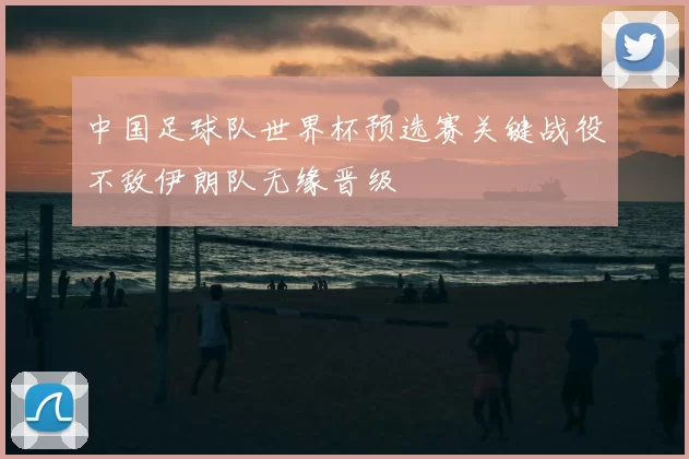 中国足球队世界杯预选赛关键战役不敌伊朗队无缘晋级